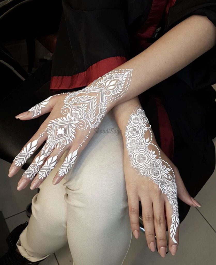 White Henna Mehndi Design-6