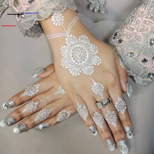 White Henna Mehndi Design-8
