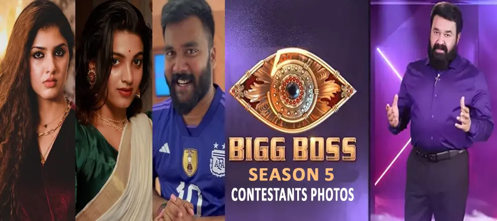 Bigg Boss Malayalam Season 5 Contestants Photos
